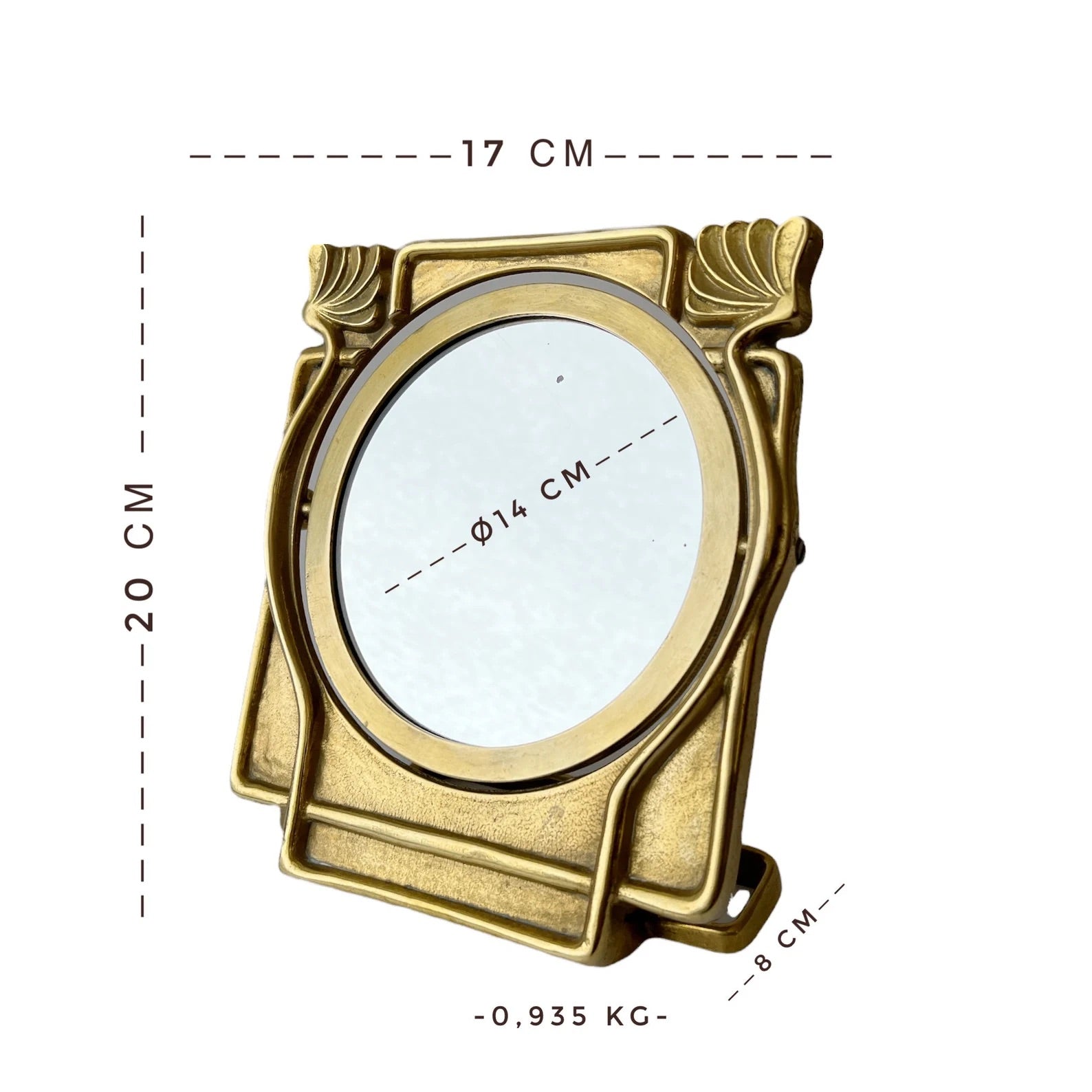 Art Deco Bronze Vanity Mirror & Photo Frame – Registered Design “Mod Dep”