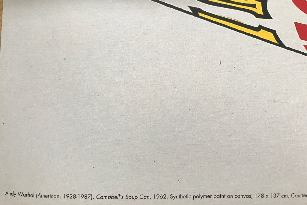 Andy Warhol - "Campbells Soup Can". Original Museum Exhibition Poster. 1993
