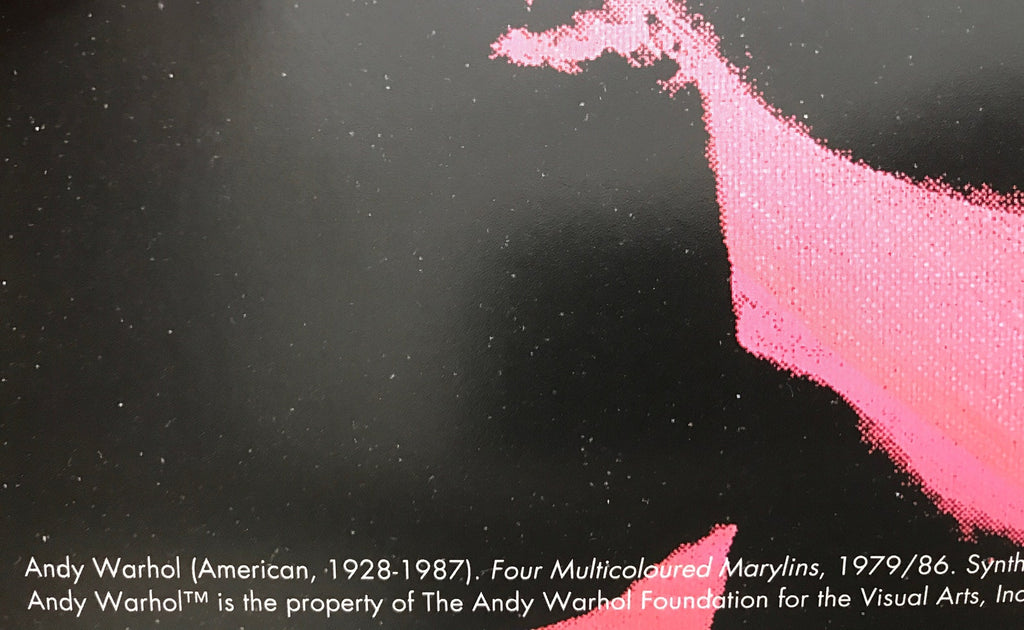 Andy Warhol - "Four Multicoloured Marilyns". Original Exhibition Poster Poster.