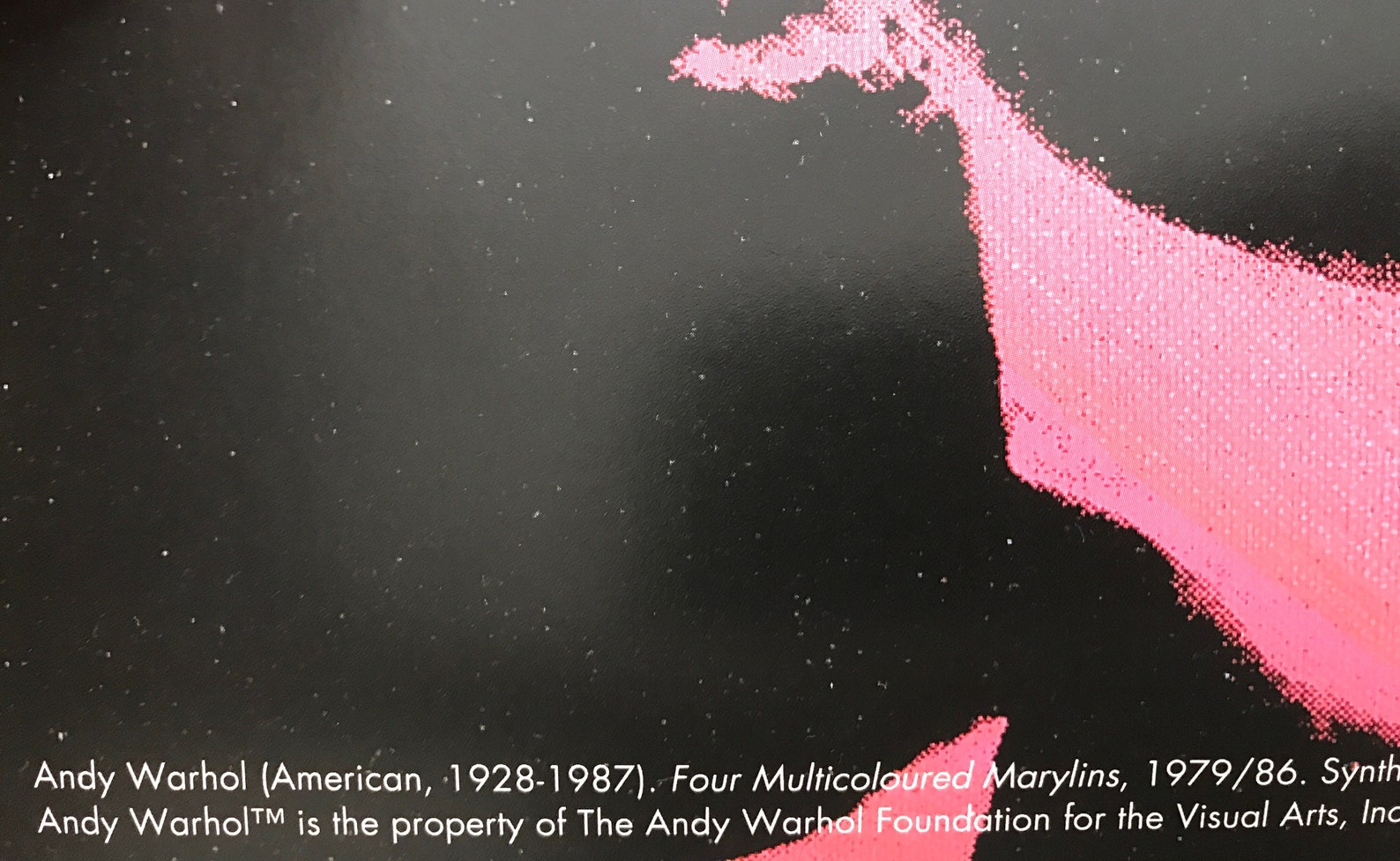 Andy Warhol - "Four Multicoloured Marilyns". Original Exhibition Poster Poster.