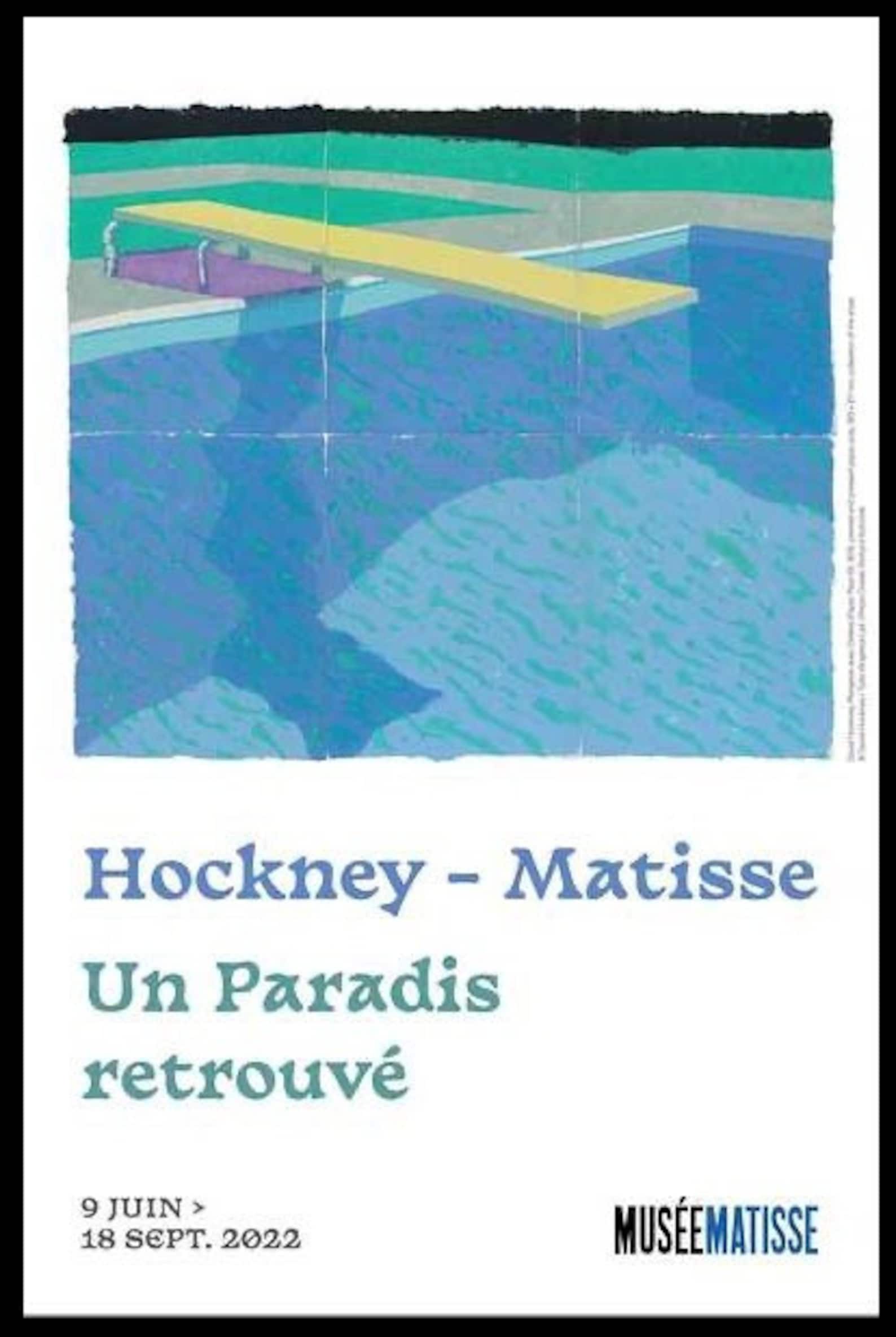 David Hockney - "Paper Pool". Original Museum poster.