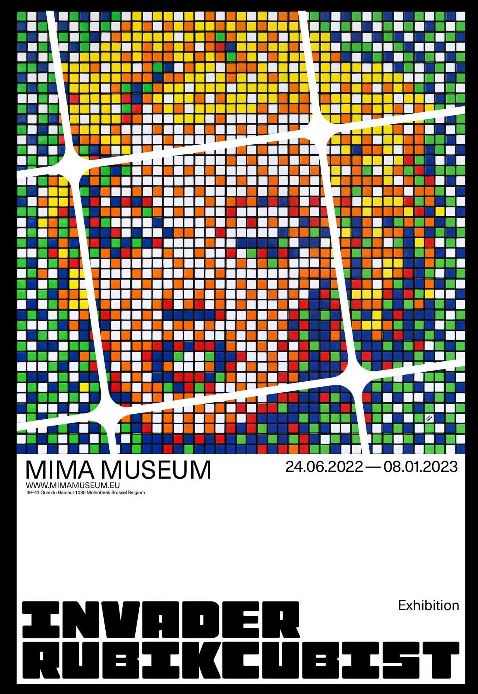 INVADER RUBIKCUBIST ポスター Invader Rubikcubist