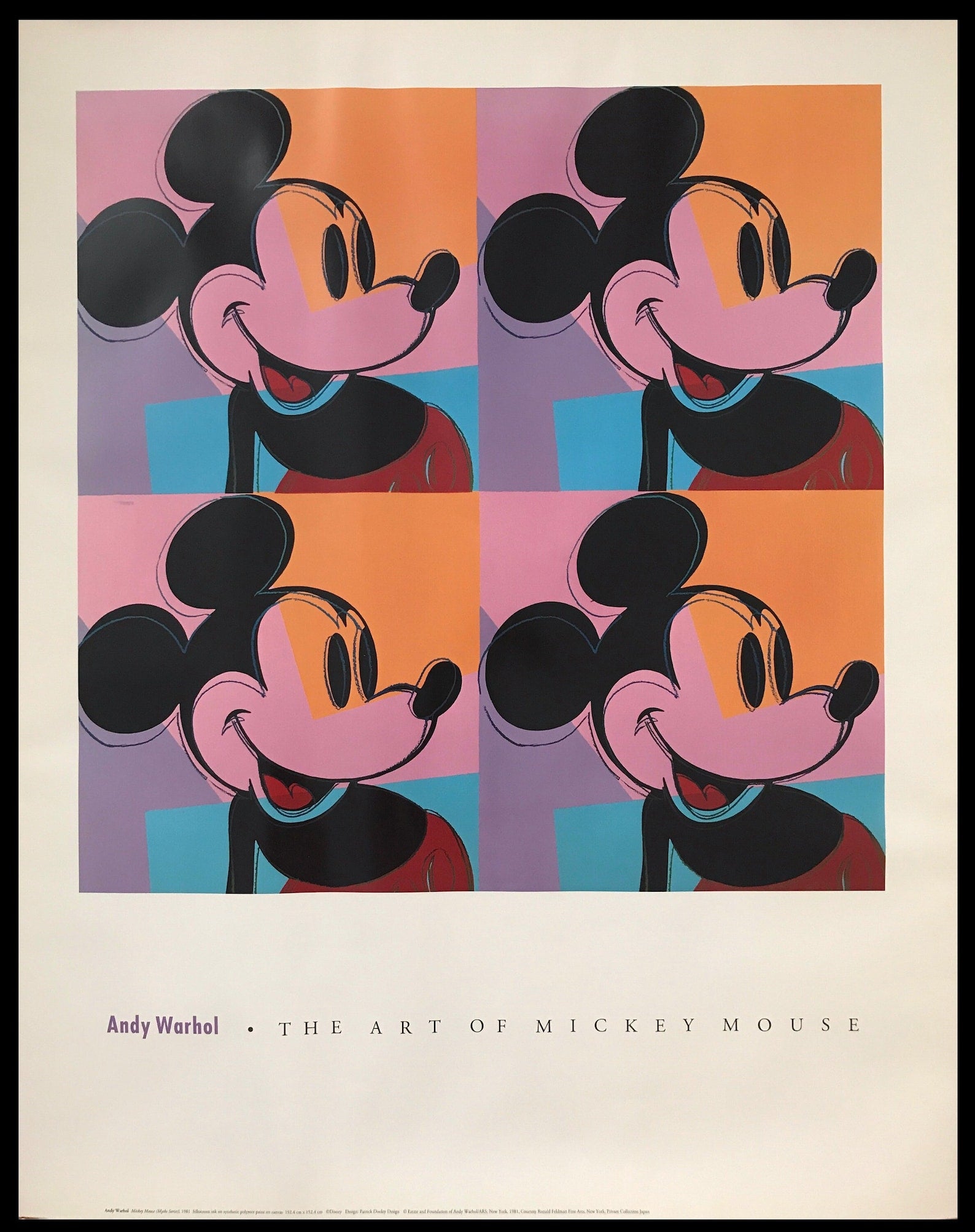 Andy Warhol, "The Art of Mickey Mouse", Original Museum Exhibition Poster