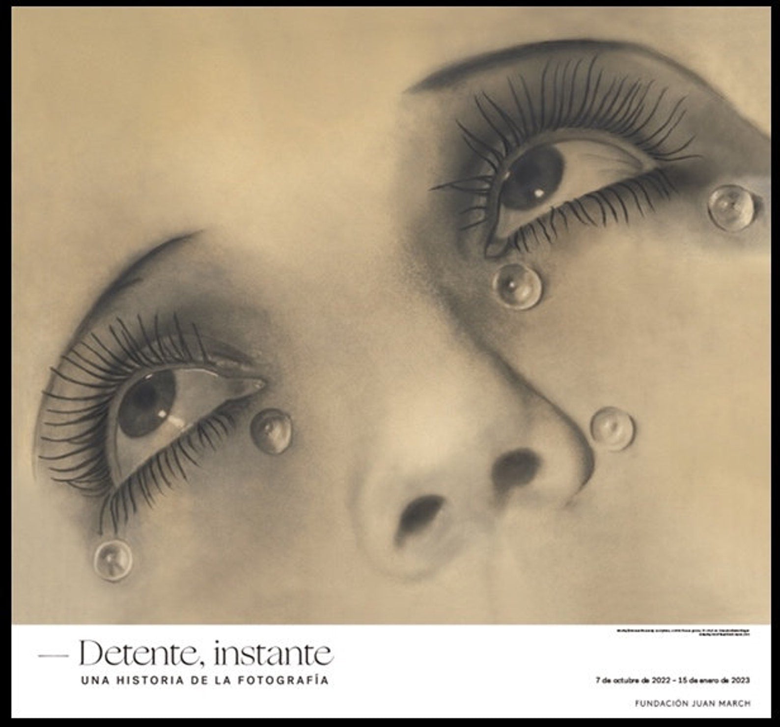 Man Ray - "Glass tears". Original Museum Poster.