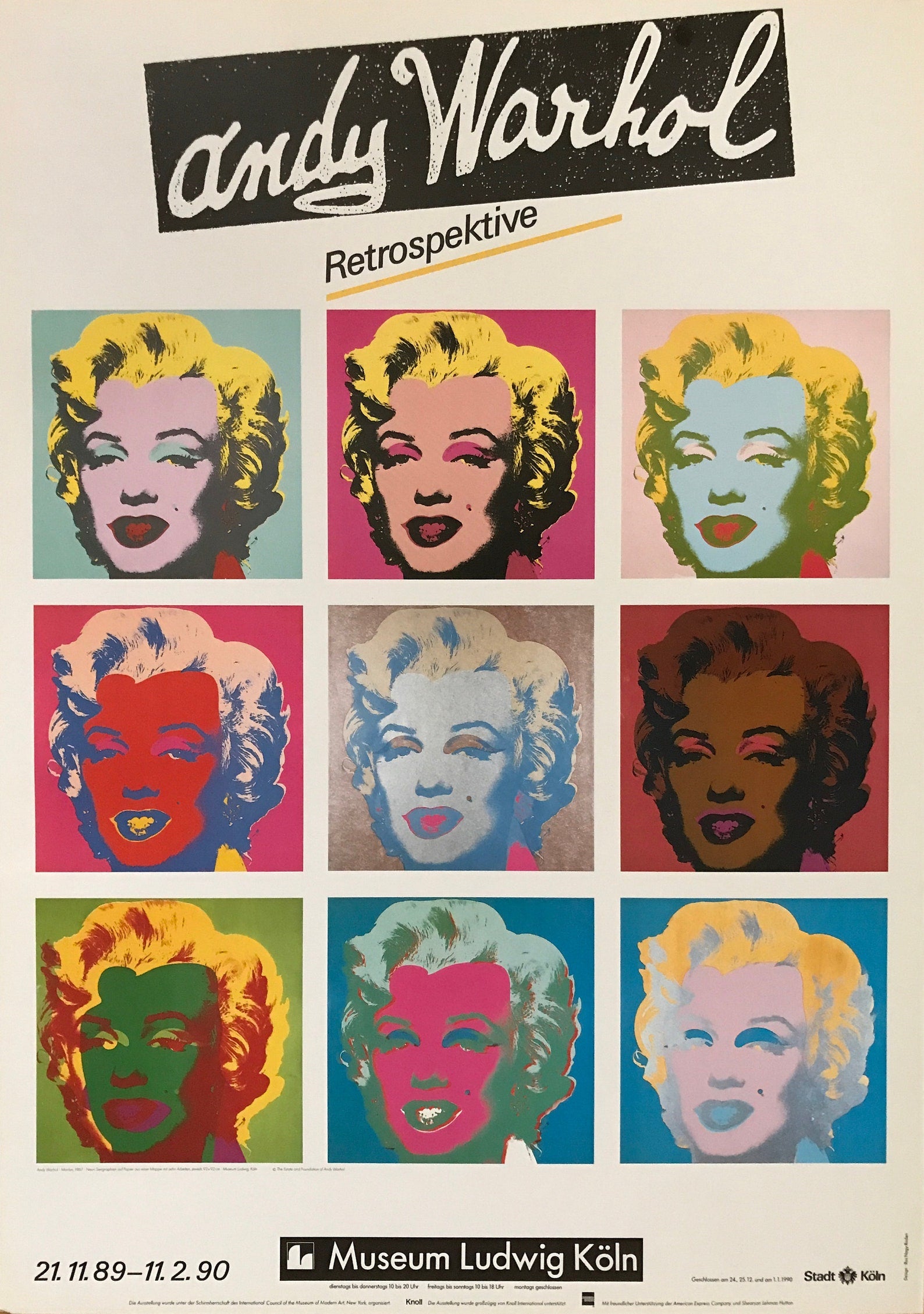 Andy Warhol - "Marilyn". Original Exhibition Poster Poster. 1981