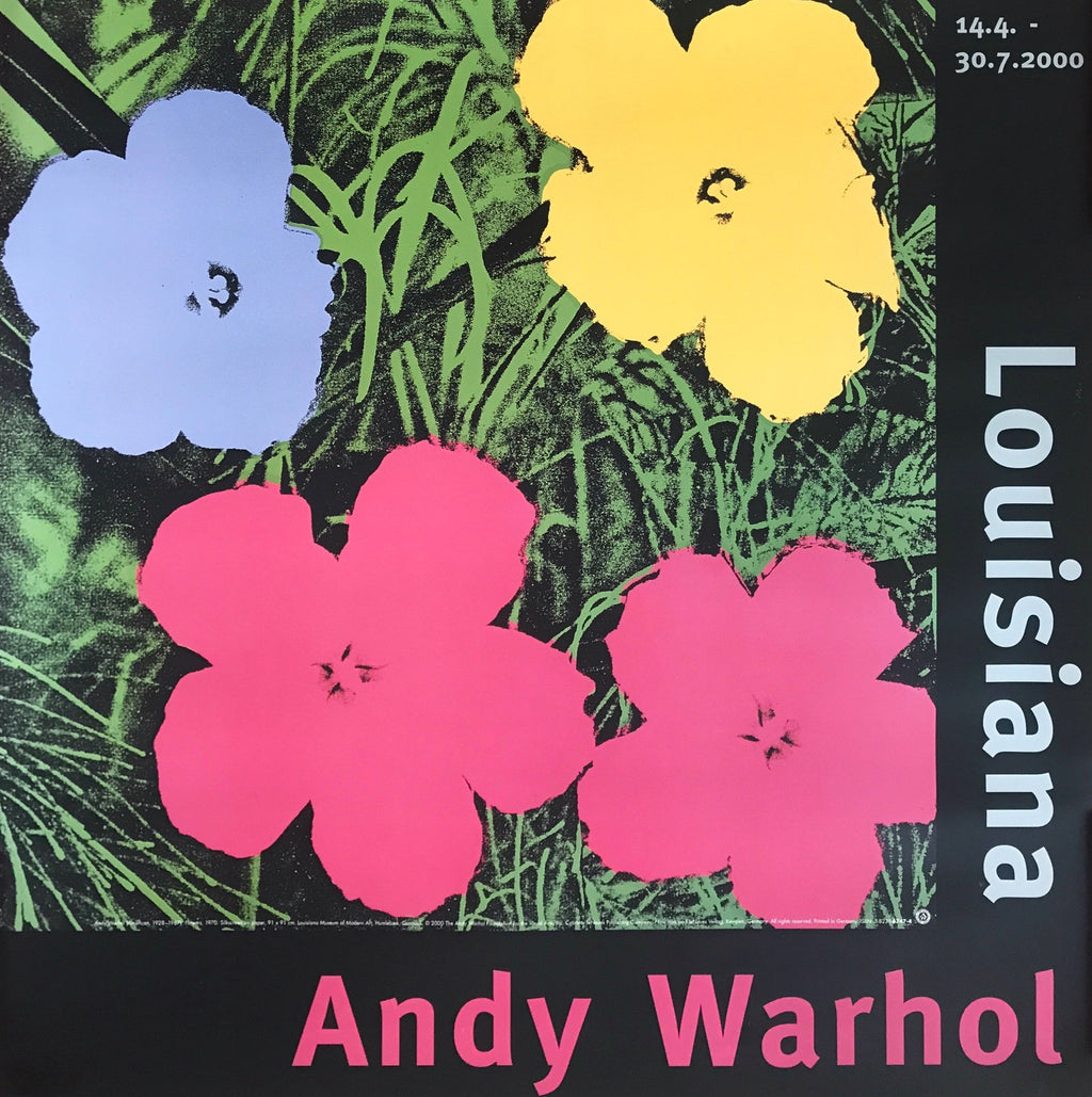 Andy Warhol - "Flowers". Original Museum Exhibition Poster. Framed