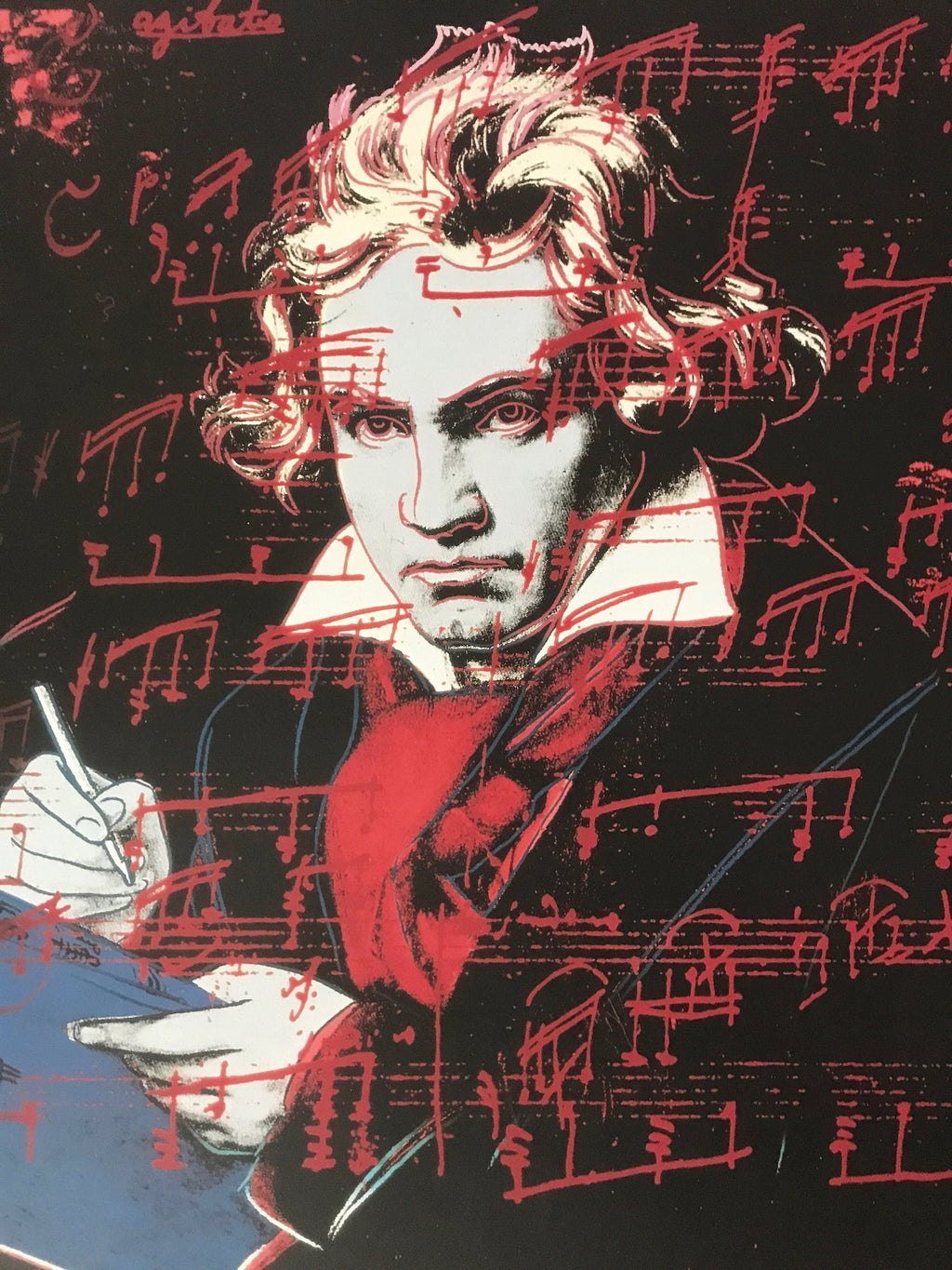 Andy Warhol - "Ludwig Van Beethoven, Blue Book", Original Exhibition Museum Poster.