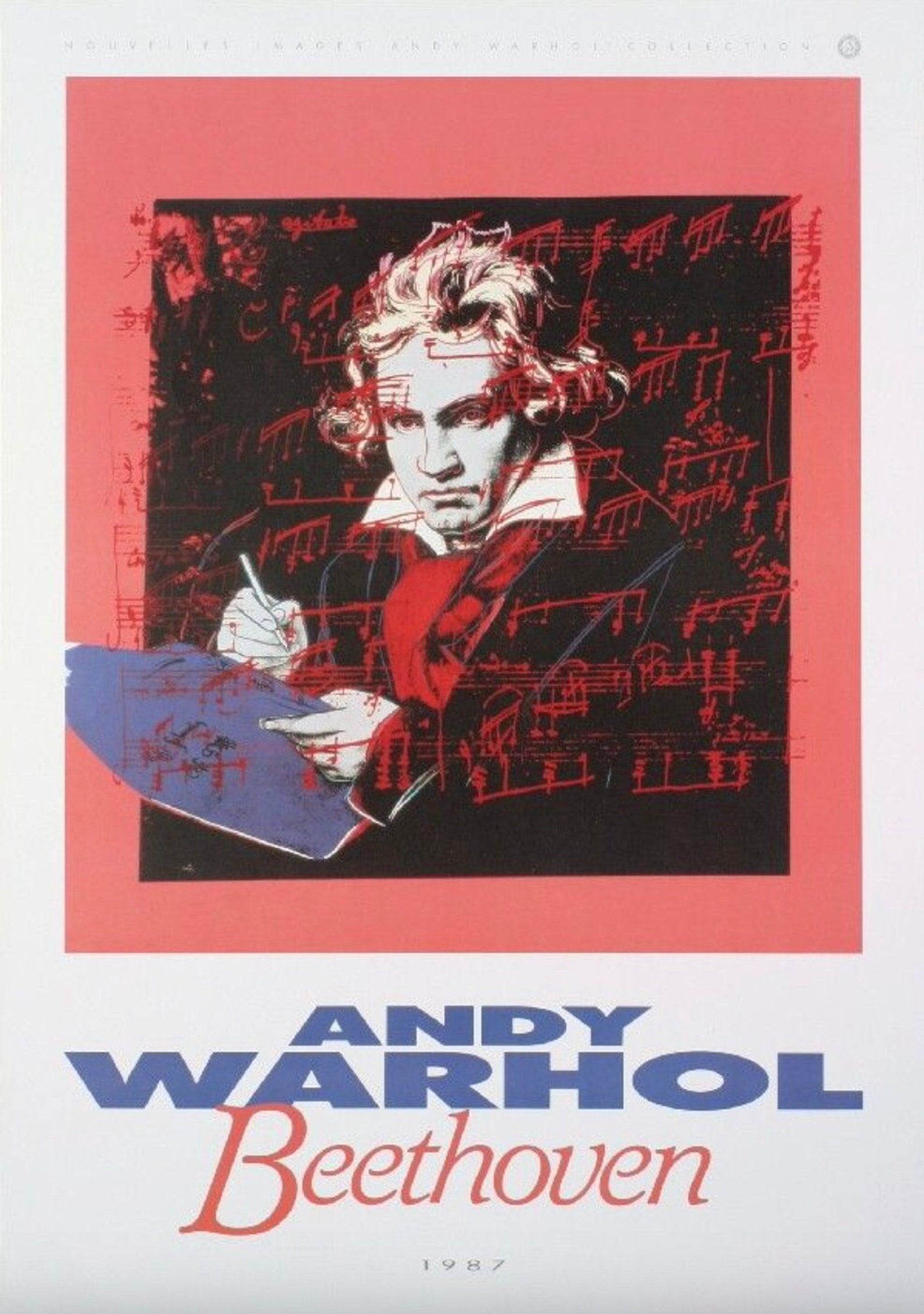 Andy Warhol - "Ludwig Van Beethoven, Blue Book", Original Exhibition Museum Poster.