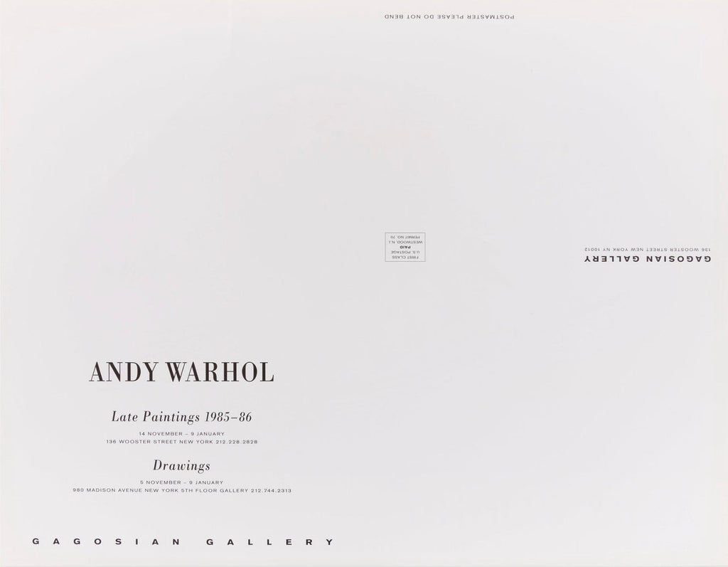 Andy Warhol - "Converse Sneaker Extra Special Value". Original Exhibition poster. Two Sides Poster
