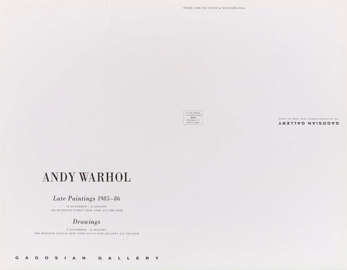 Andy Warhol - "Converse Sneaker Extra Special Value". Original Exhibition poster. Two Sides Poster