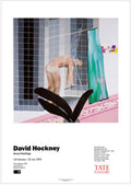 David Hockney - "Man in Shower in Beverly Hills". Museum Poster.