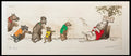 Boris O’Klein — “WC Prive" Signed Hand-Coloured Etching, Dirty Dogs of Paris