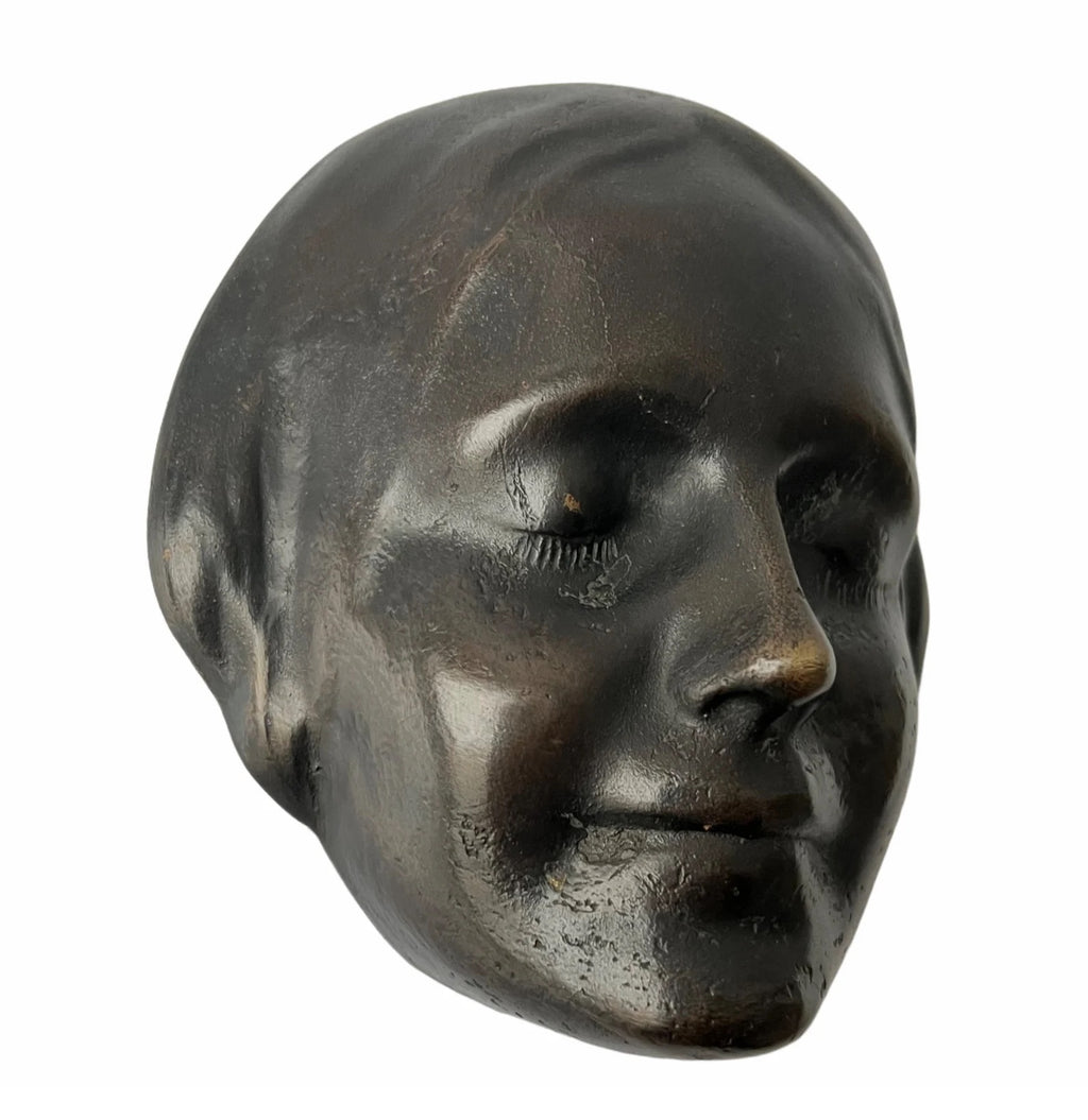 Vintage Bronze Wall Mask "L'inconnue De La Seine”. The Unknown Woman from the Seine.