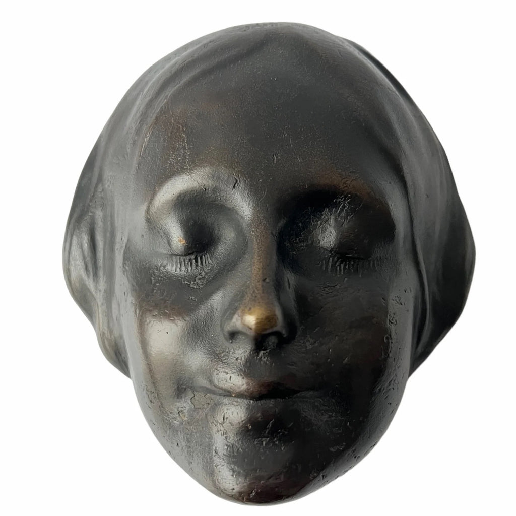 Vintage Bronze Wall Mask "L'inconnue De La Seine”. The Unknown Woman from the Seine.