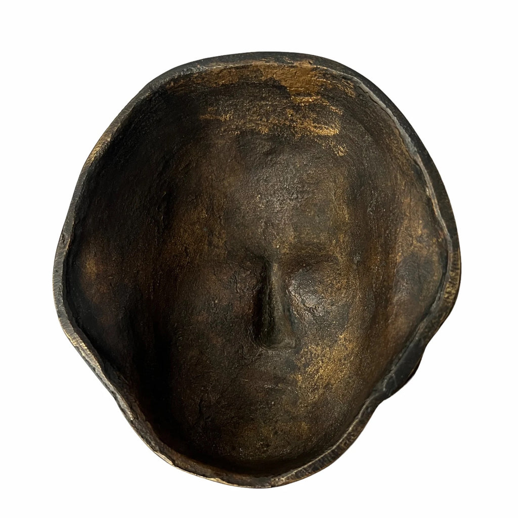 Vintage Bronze Wall Mask "L'inconnue De La Seine”. The Unknown Woman from the Seine.
