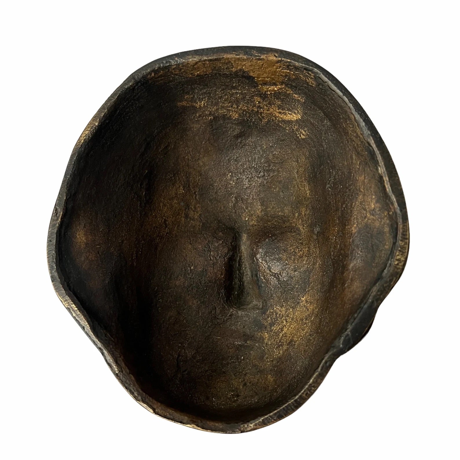 Vintage Bronze Wall Mask "L'inconnue De La Seine”. The Unknown Woman from the Seine.