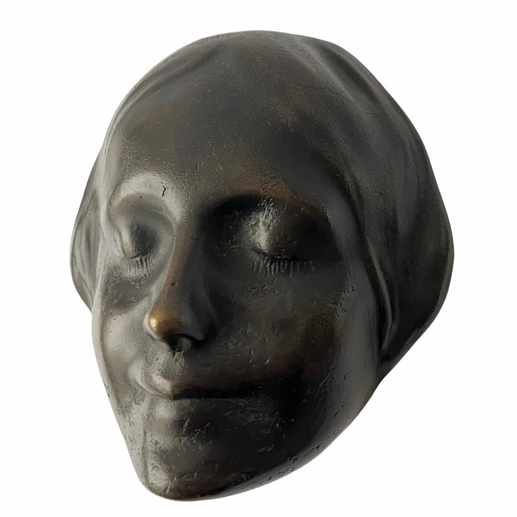 Vintage Bronze Wall Mask "L'inconnue De La Seine”. The Unknown Woman from the Seine.