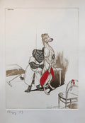 Boris O’Klein — “Bark! No. 33” (Aboyez 33), Signed Hand-Coloured Etching, Dirty Dogs of Paris