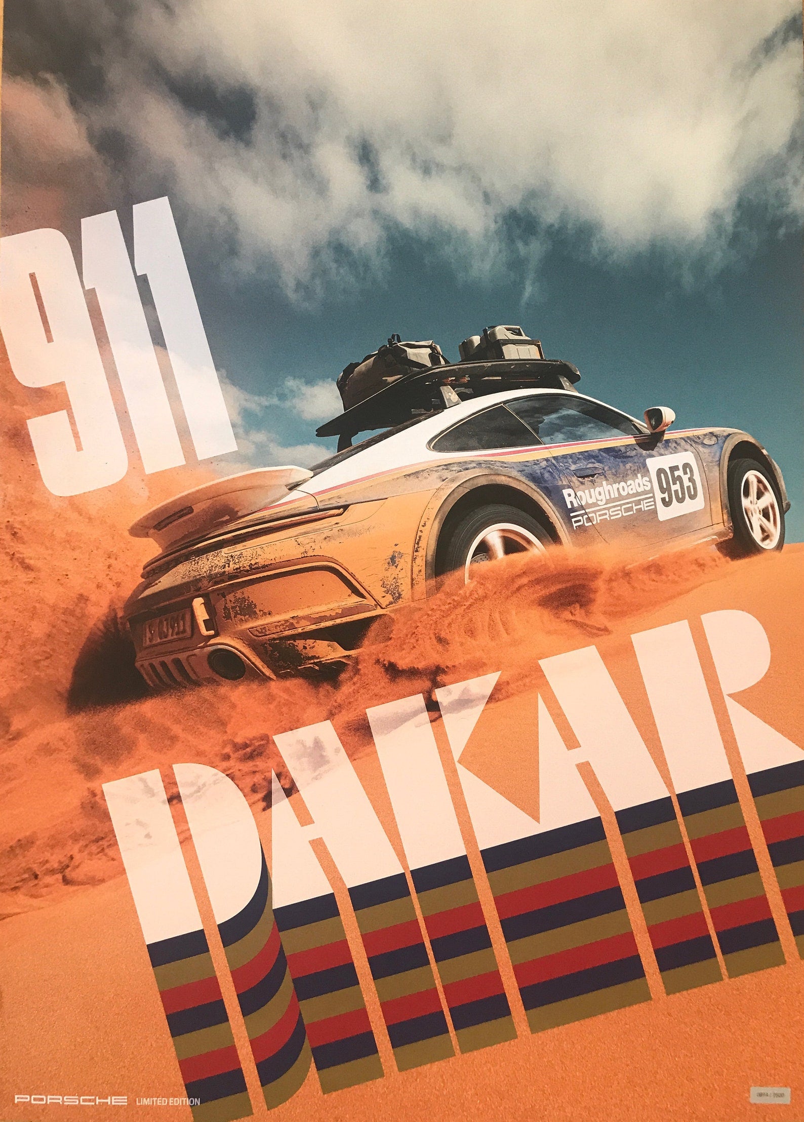 Porsche 911 Dakar, Set of 3 Original Poster, Limited Editions