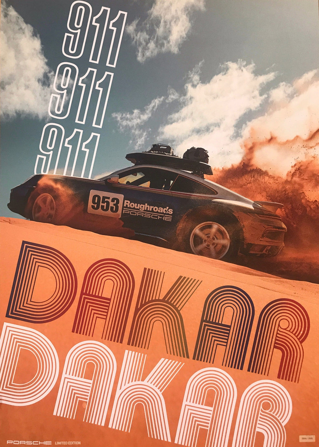 Porsche 911 Dakar, Set of 3 Original Poster, Limited Editions