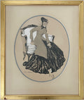 Original 1915 Fashion Illustration – Jupp Wiertz (1888–1938) Jugendstil / Early Art Déco Gouache