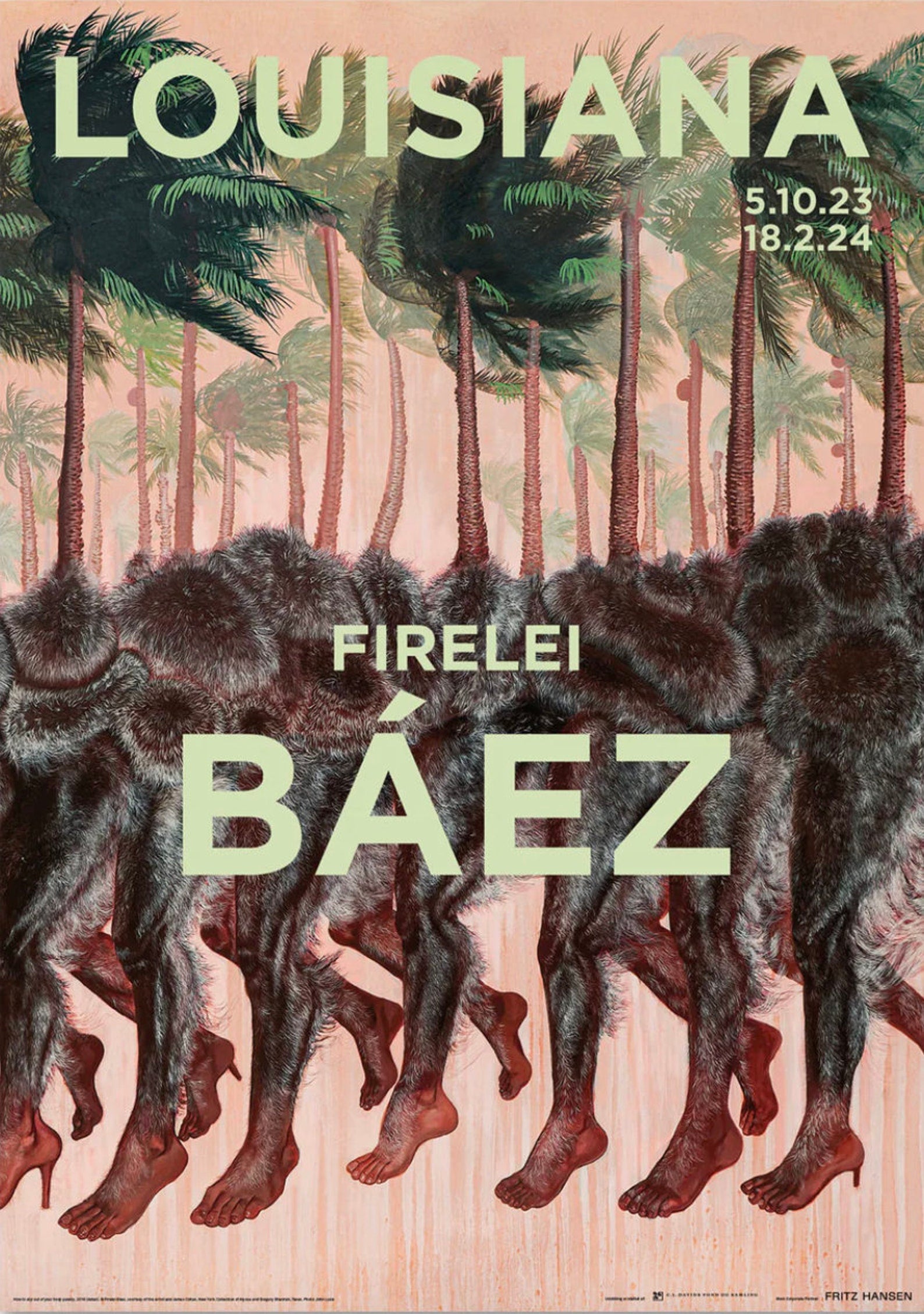 Firelei Baez - "How To Slip Out Of Your Body Quietly". Original Museum Poster.