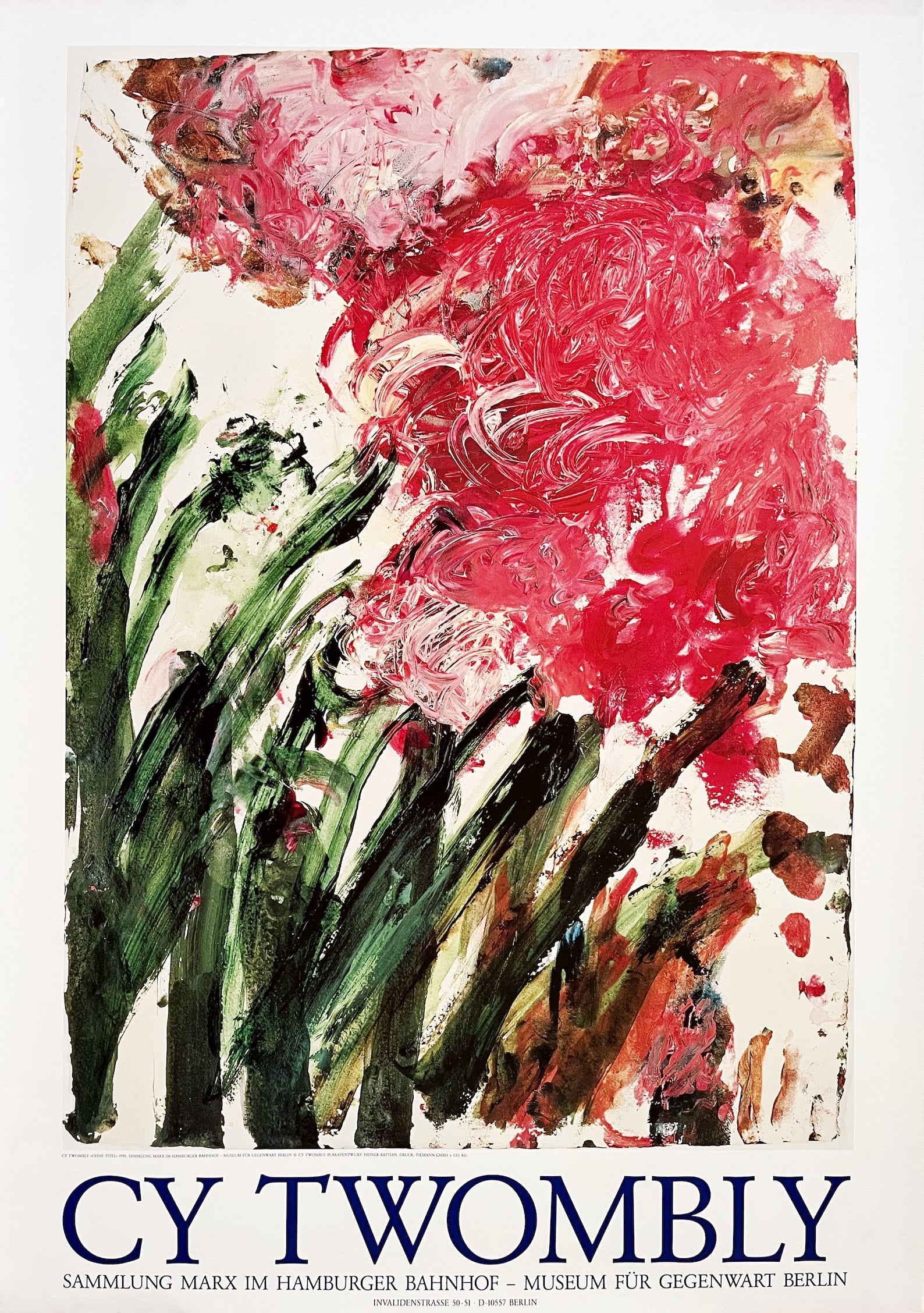 Cy Twombly - "Untitled". Original Exhibition Museum Poster. 1990