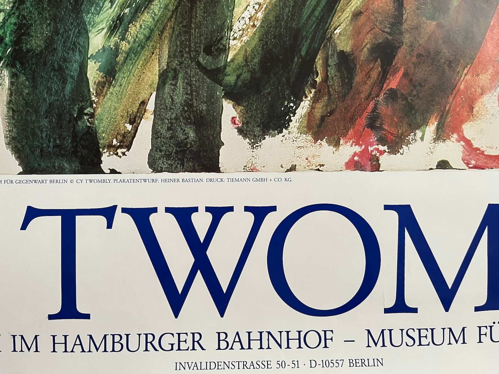 Cy Twombly - "Untitled". Original Exhibition Museum Poster. 1990