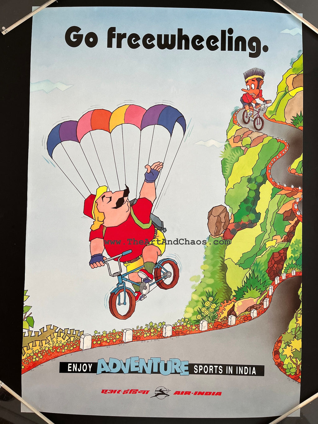 Air India Poster, Original Vintage Travel Poster, Sport
