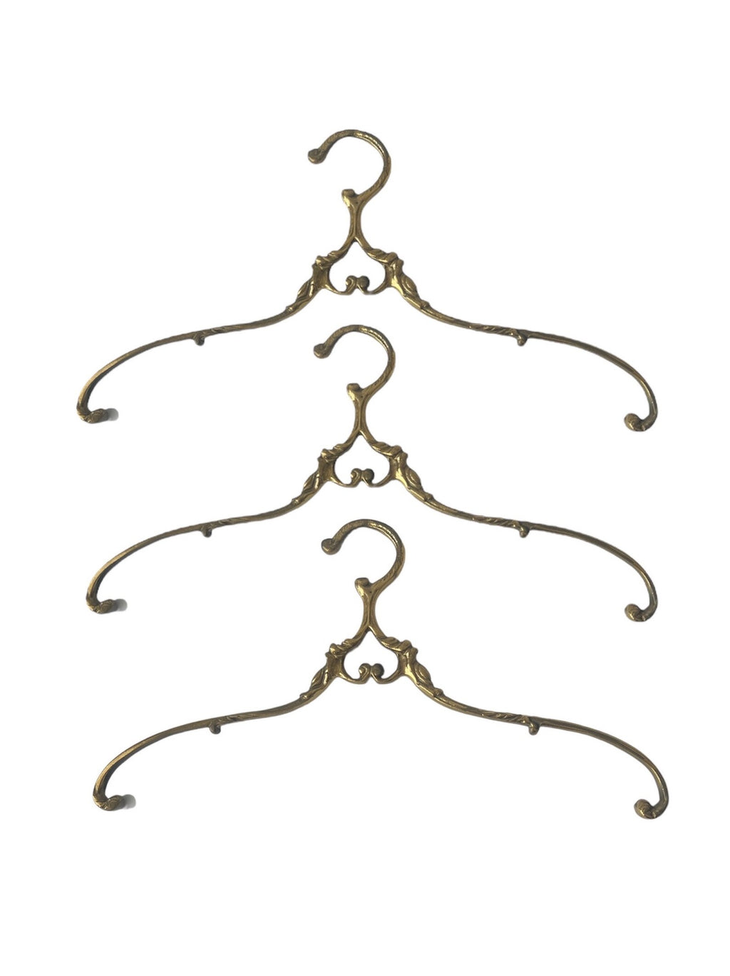 Antique Bronze Clothes Hanger: Rococo Revival Garment Display, c.1900