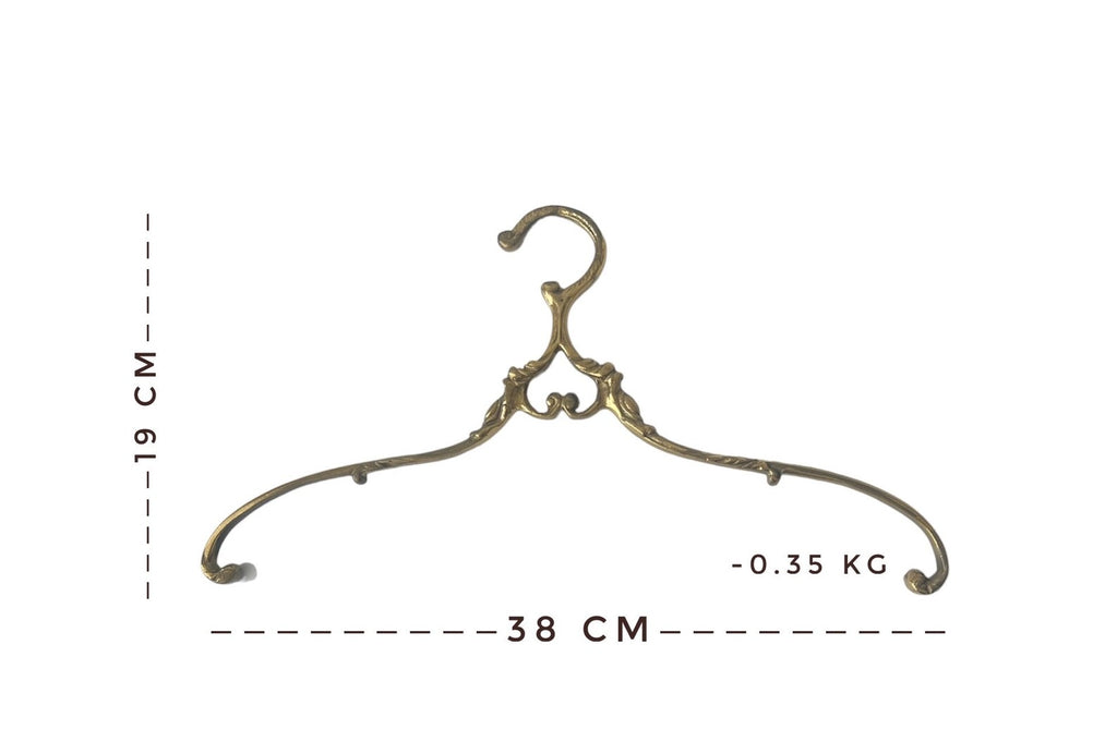 Antique Bronze Clothes Hanger: Rococo Revival Garment Display, c.1900