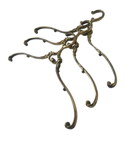 Antique Bronze Clothes Hanger: Rococo Revival Garment Display, c.1900
