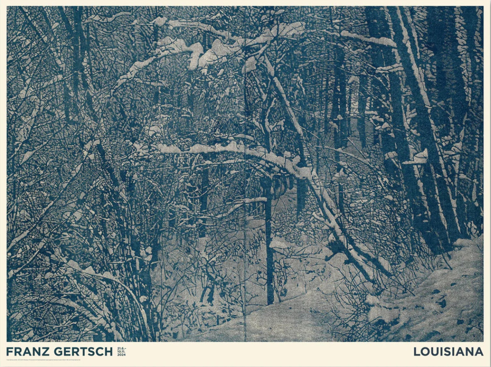 Franz Gertsch - "Winter". Original Museum Poster.