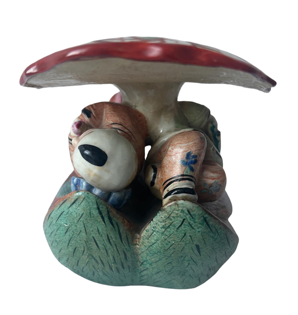 Antique Chinese Opium Pillow, Handcrafted Ceramic Headrest with Birds & Figure Motifs