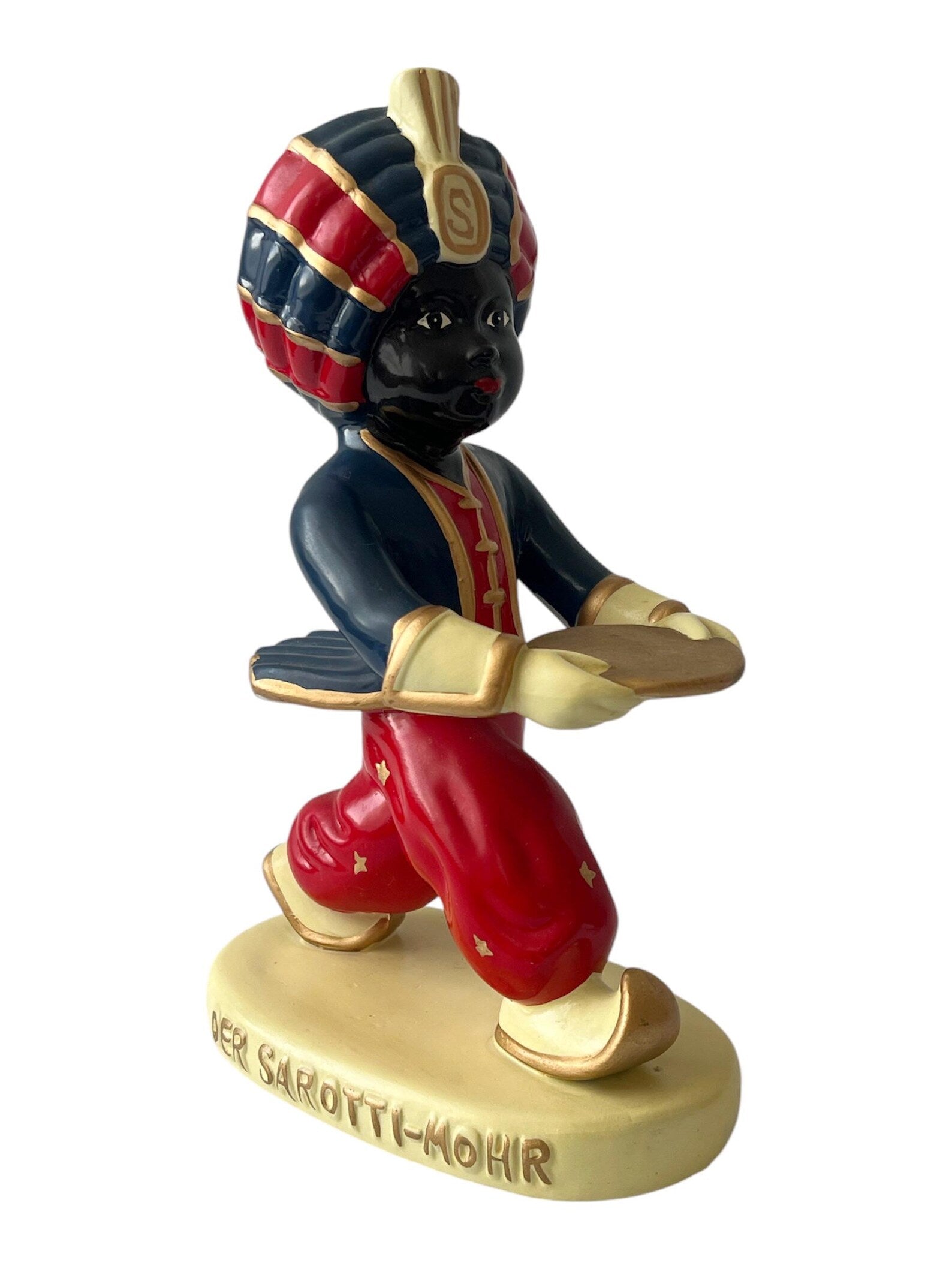 Vintage Graf by Gerlitzen Porcelain Sarotti Mohr Advertising Figure, 28 cm.