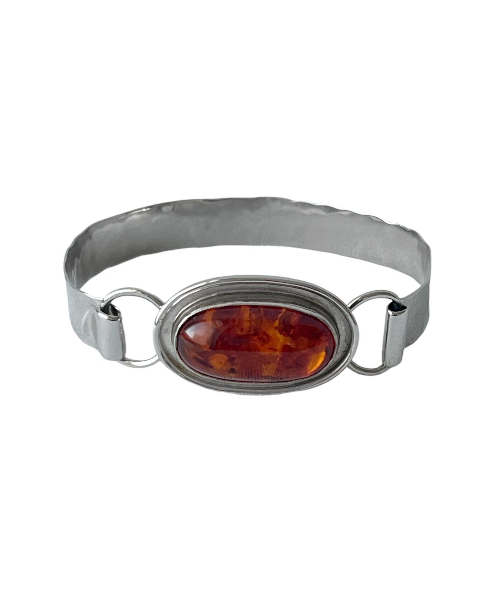 Vintage Katja Lührs Lübeck (KLS) Silver Bracelet with Baltic Amber