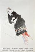 David Hockney - "Celia in Black Dress with Red Stockings". Original Exhibition Museum Poster