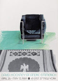 David Hockney - "Corbusier Chair and Rug". Original Exhibition Museum Poster.