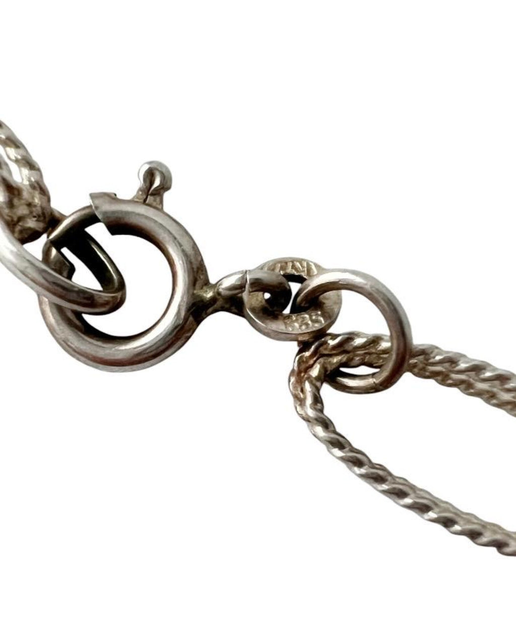 Vintage 835 Silver Oval Link Chain Necklace.