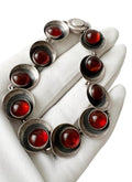 Vintage Baltic Amber Bracelet, Sterling Silver, Danish Modernist, Niels Erik From