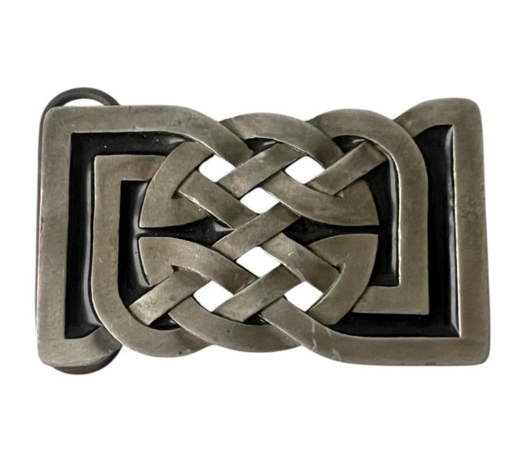 Vintage 1999 Bergamot Pewter Celtic Knot Belt Buckle.