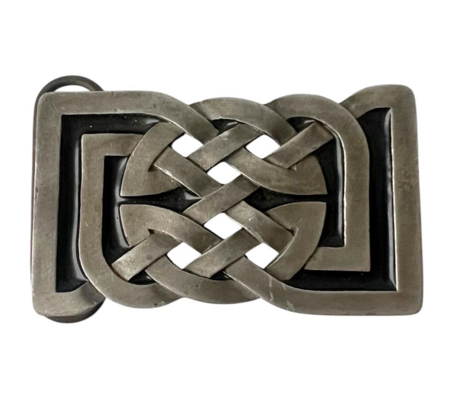 Vintage 1999 Bergamot Pewter Celtic Knot Belt Buckle.