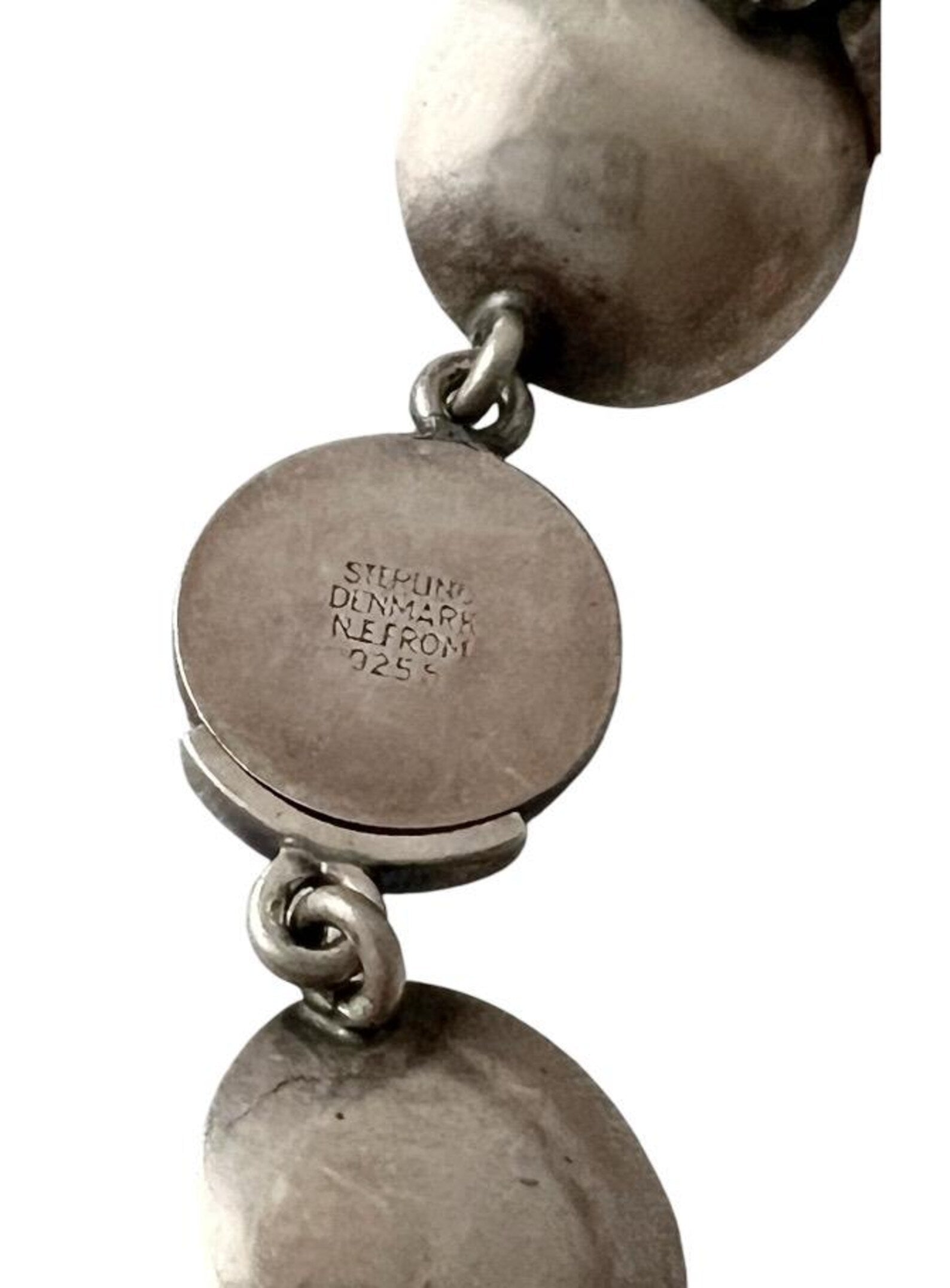 Vintage Baltic Amber Bracelet, Sterling Silver, Danish Modernist, Niels Erik From