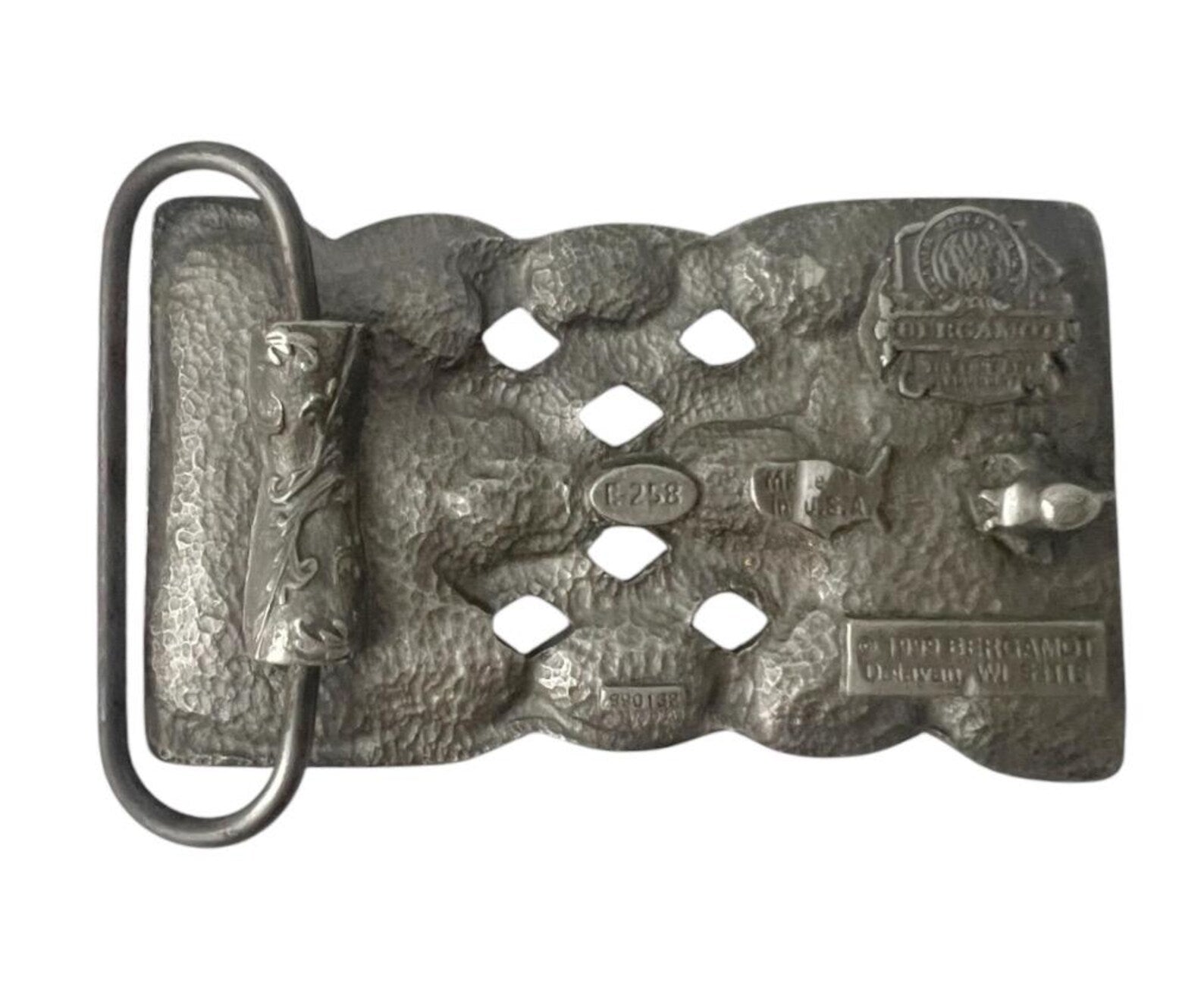 Vintage 1999 Bergamot Pewter Celtic Knot Belt Buckle.
