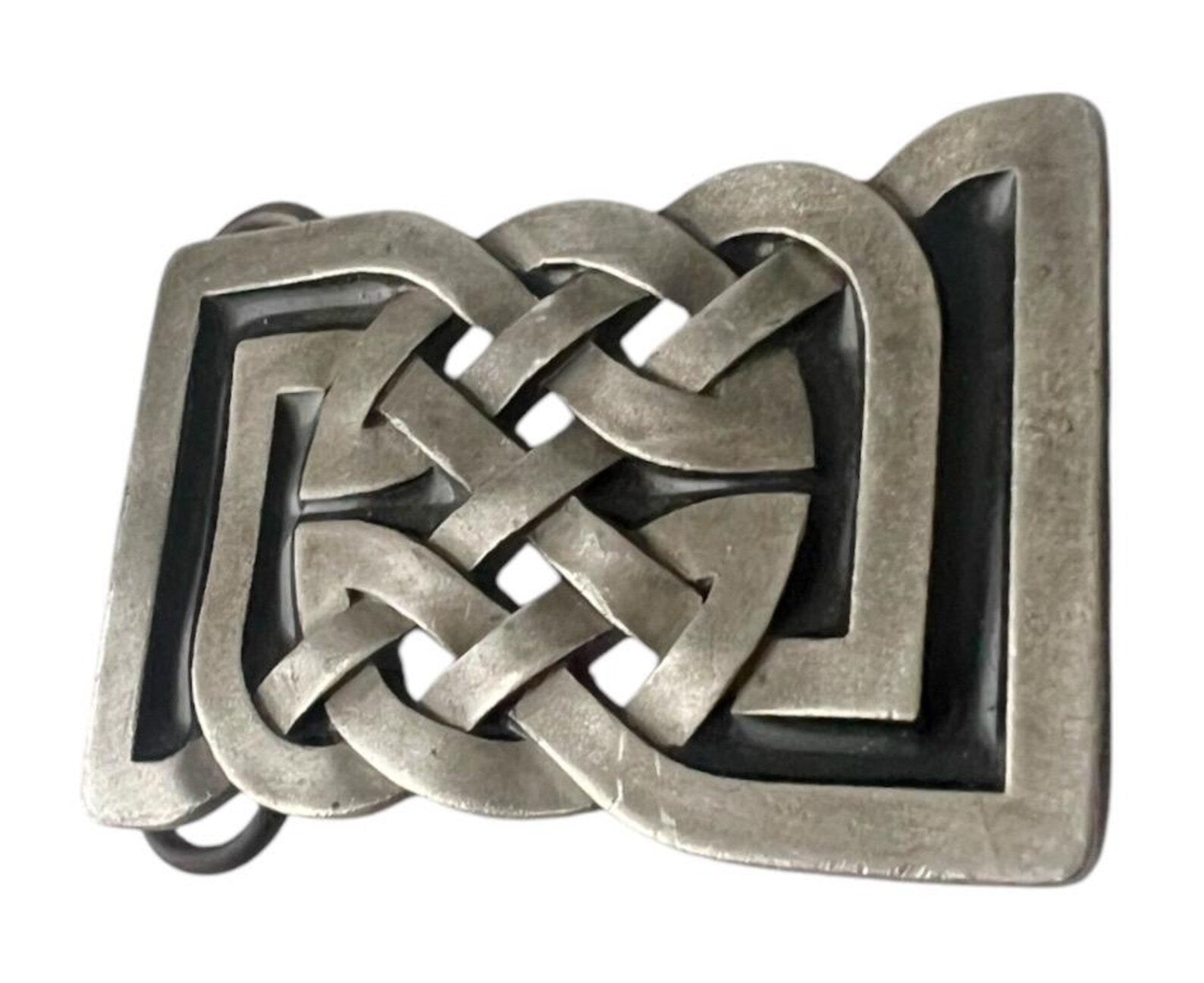 Vintage 1999 Bergamot Pewter Celtic Knot Belt Buckle.