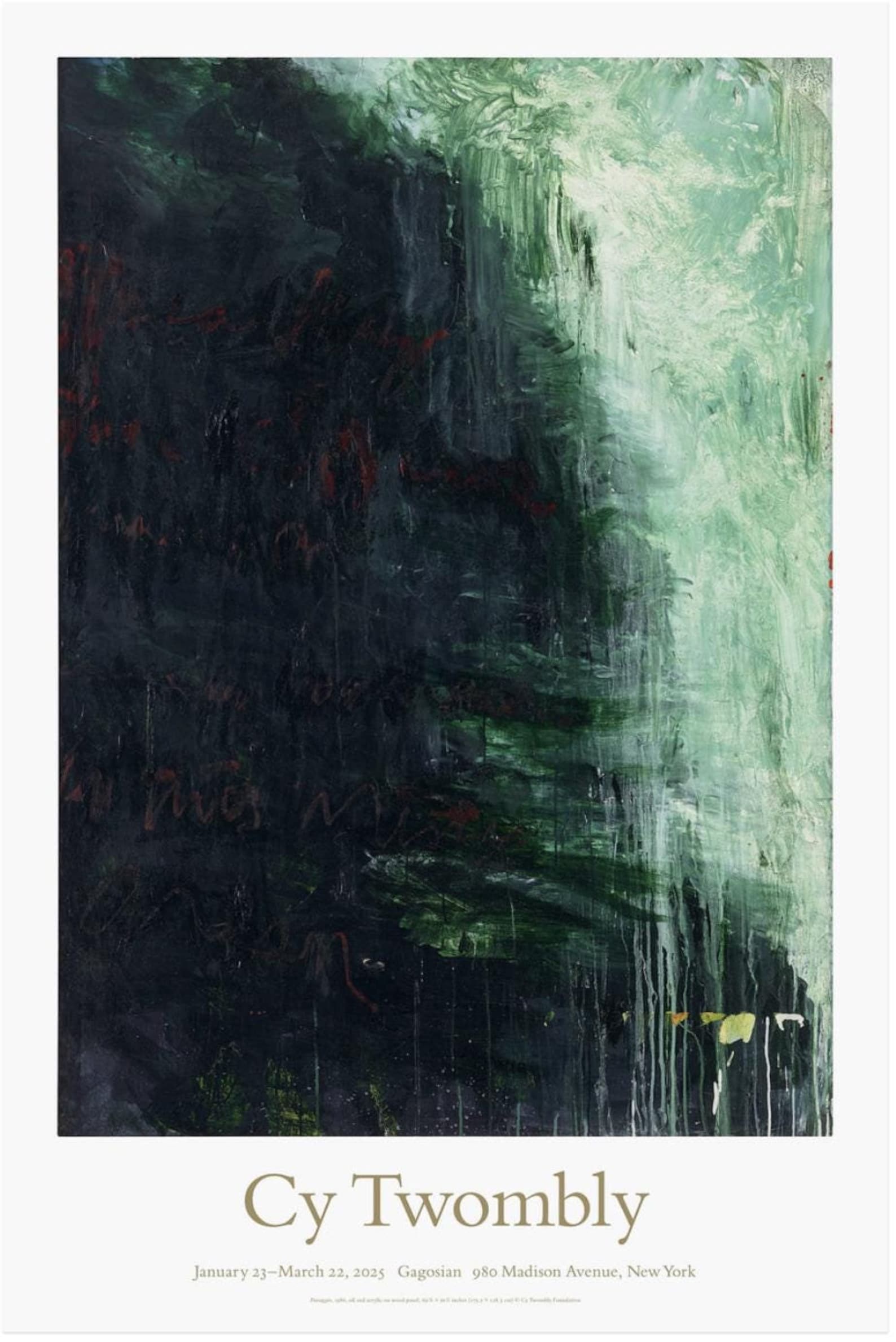Cy Twombly - "Paesaggio". Original Exhibition Museum Poster.