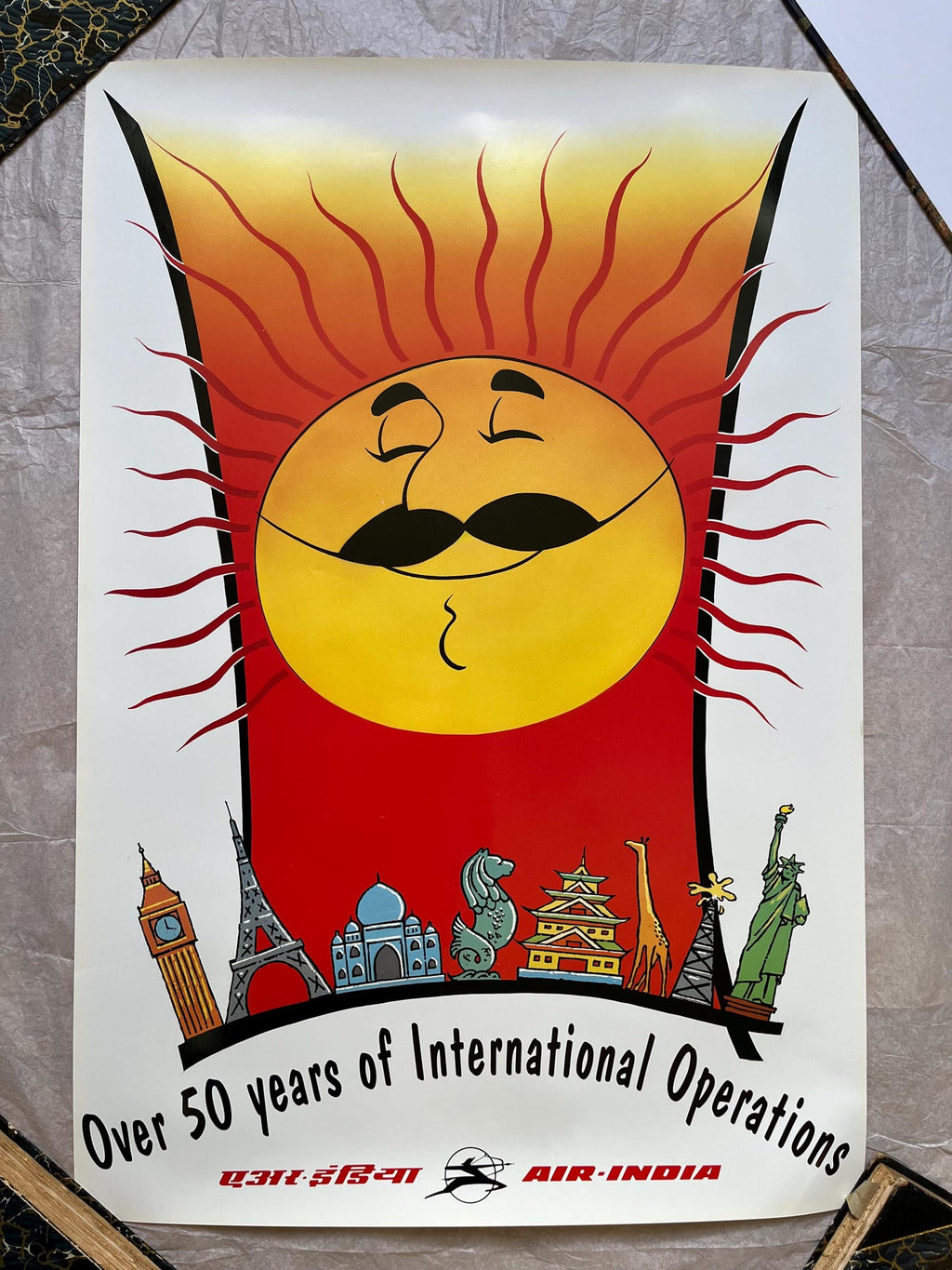 Air India Poster, Original Vintage Travel Poster