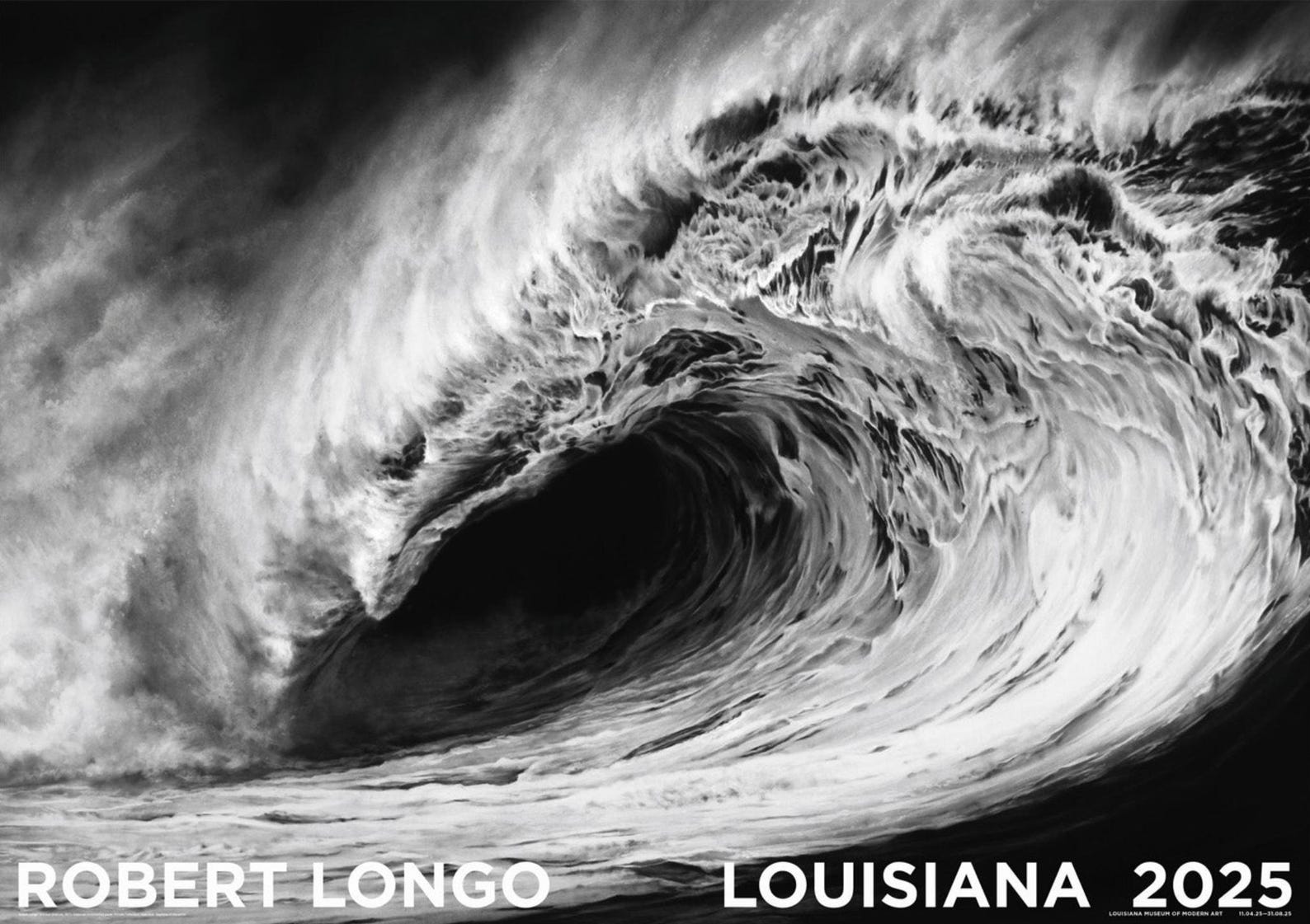 Robert Longo - "Helion". Original Exhibition Museum poster.