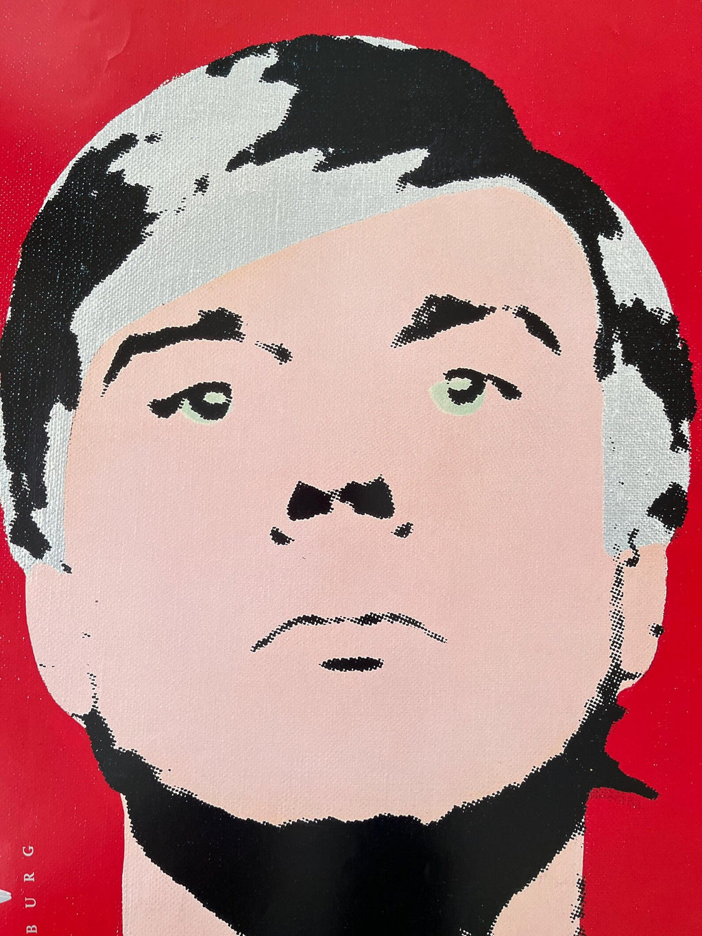 Andy Warhol - "Self-portrait (on Red)". Original Museum Exhibition Poster