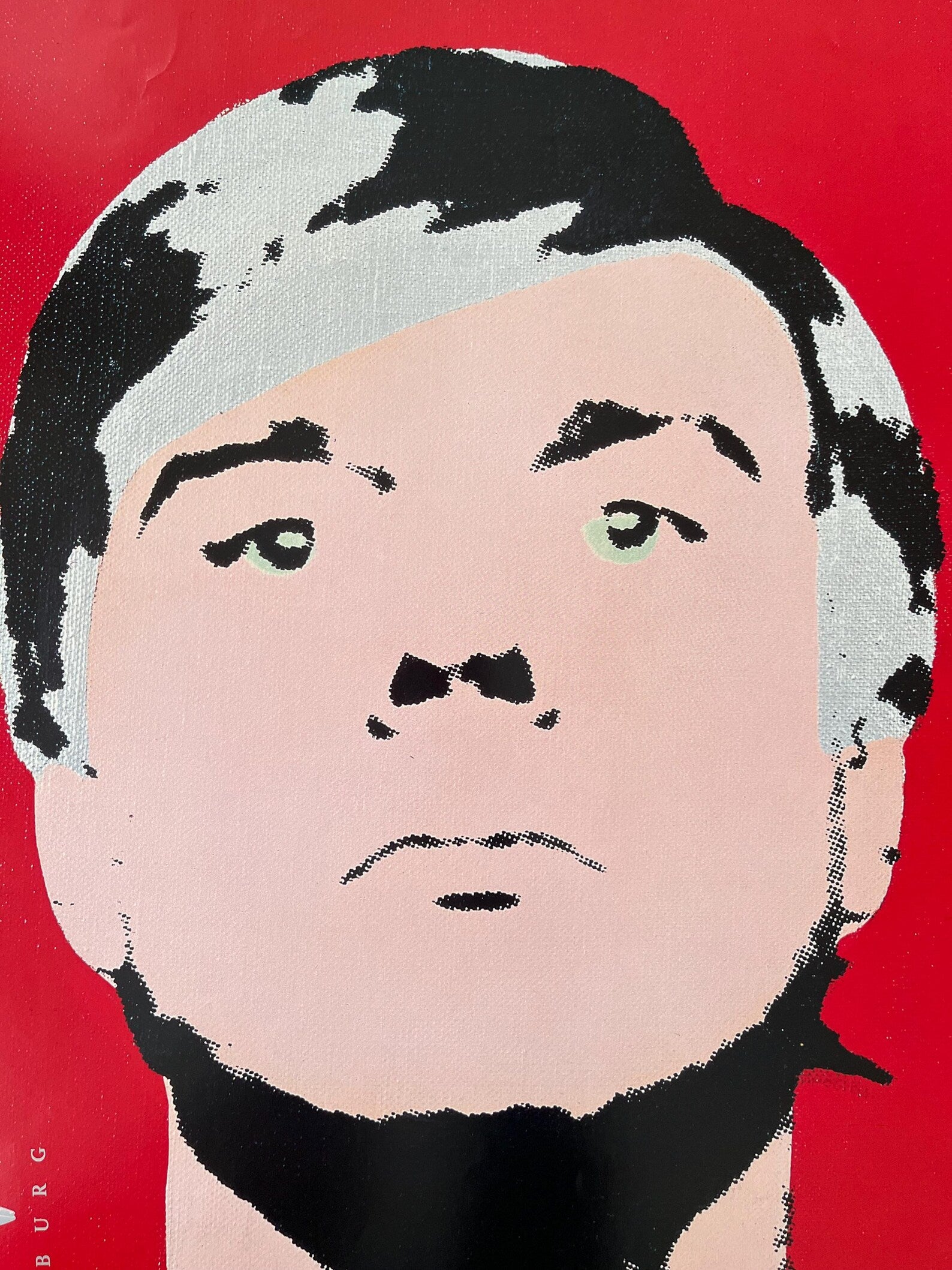 Andy Warhol - "Self-portrait (on Red)". Original Museum Exhibition Poster